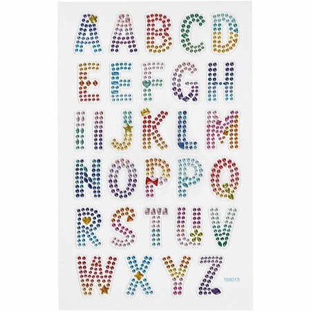 Diamond Stickers - Strass Stickers - Zelfklevende Alfabet Stickers - Glitter Stickers - DIY Versiering - Knutsel & Feestdecoratie - Creatieve Sierstickers - 1 Vel