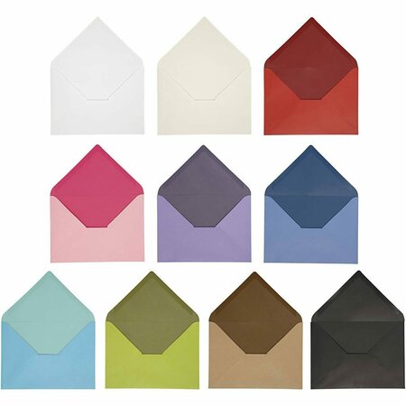 Enveloppen Diverse Kleuren &ndash; 11,5x16 Cm &ndash; 100 Gr &ndash; Grootverpakking