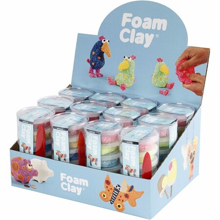 Foam Clay Assortiment Kleuren | Kinder Klei | Air Dry Clay | Zelfhardende Klei | 12 Sets