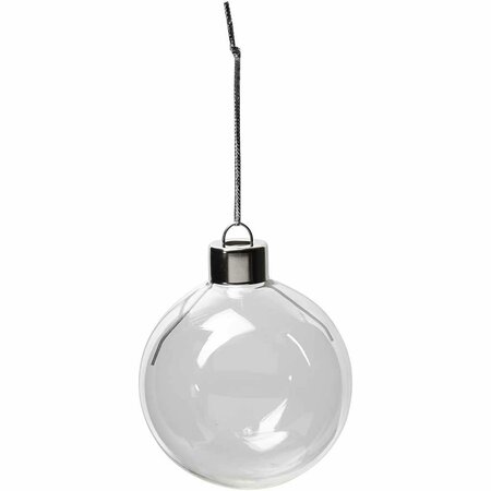 Glazen Ornamenten &ndash; D: 5,9 Cm &ndash; H: 6,9 Cm &ndash; Transparant &ndash; 8stuks