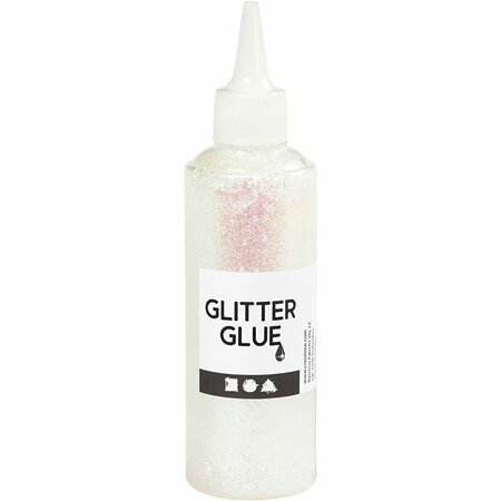 Glitterlijm holografisch wit &ndash; Witte glitter lijm 118 ml