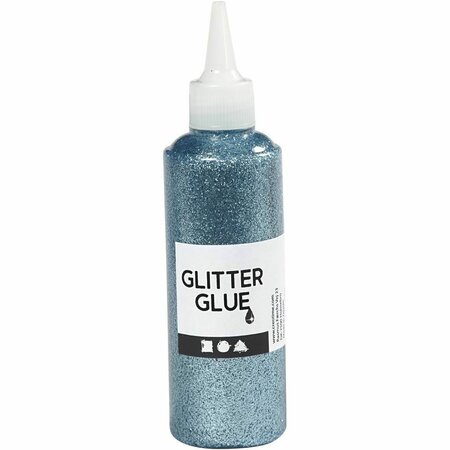 Glitterlijm lichtblauw &ndash; Lichtblauwe glitter lijm 118 ml