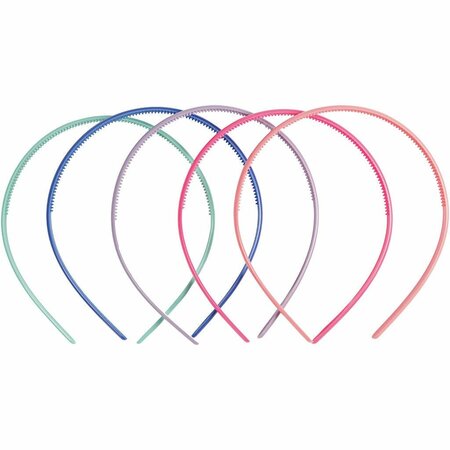 Smalle plastic DIY haarbanden 8 mm &ndash; Haaraccessoires &ndash; 5 st.