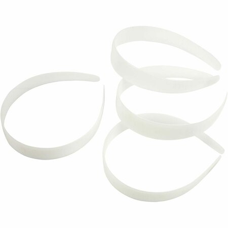 Brede witte haarbanden 25 mm &ndash; DIY haaraccessoires &ndash; 5 st.