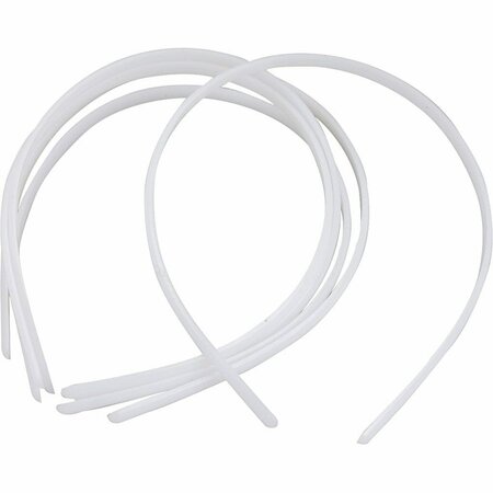 Dunne witte haarbandjes 8 mm &ndash; DIY haaraccessoires &ndash; 20 stuks