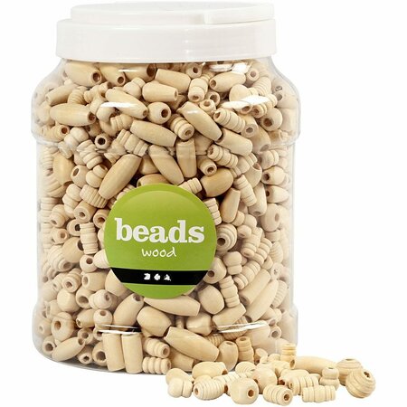 Houten Kralen - Grootte 5-28 mm - Naturel - DIY Creatief