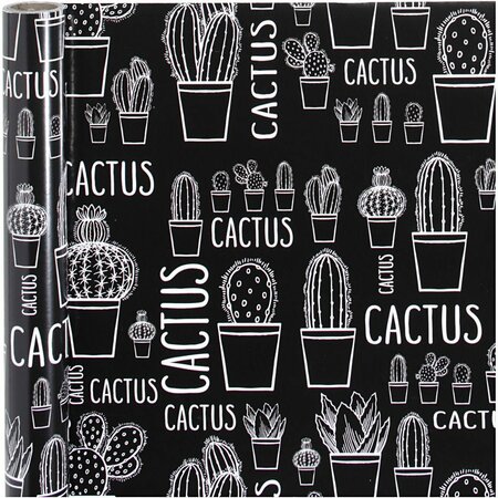 Groen Cactus Inpakpapier &ndash; DIY Cadeaupapier &ndash; 5 m