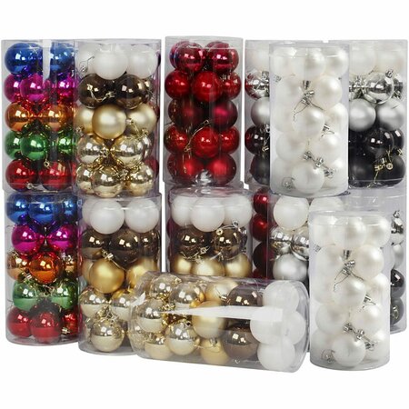 Kerstballen Set - Onbreekbare Plastic Kerstballen 6 cm - 24 Packs van 20 Stuks - Assorti Harmonie Kleuren - Perfect voor Kerstversiering