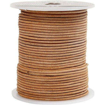 Leerkoord - Beige Leren Koord - Dikte 2mm - 50m