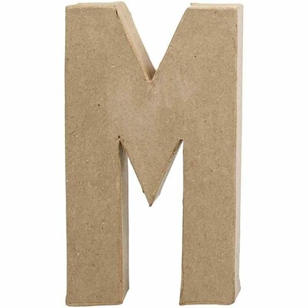 Papier-m&acirc;ch&eacute; letter M &ndash; DIY decoratieletter 20,5 cm