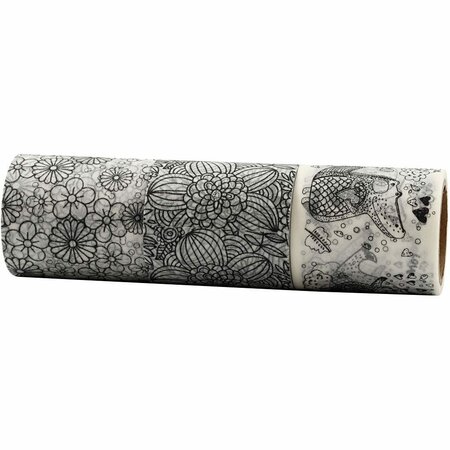 Masking Tape &ndash; Zwart Patroon &ndash; 50 Mm &ndash; 3x5m