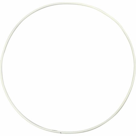 Metalen Ringen - Bloemenkrans Ring - 20cm Diameter - 3mm Dikte - 5 Stuks - Wit Metaal
