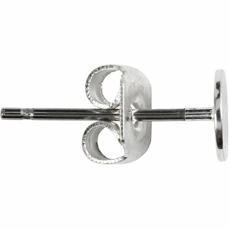 Oorstekers - Verzilverd Oorknopjes - DIY Oorbel Accessoires - Diameter 5mm - Lengte 13mm - Set van 100 Stuks
