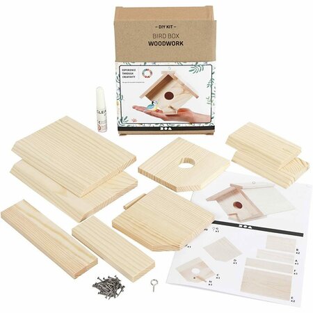 Vogelhuis Hout &ndash; Houten Vogelhuis &ndash; Vogelhuisje Tuin &ndash; DIY Vogelhuis &ndash; 13x16x14,5 Cm