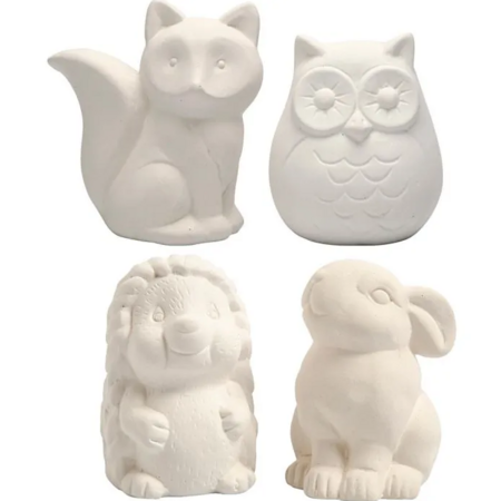 Dierenspaarpot keramiek &ndash; Set 4 dieren