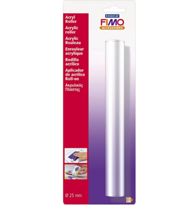 FIMO Kleiroller &ndash; Witte Roller voor FIMO Klei &ndash; Diameter 25 mm