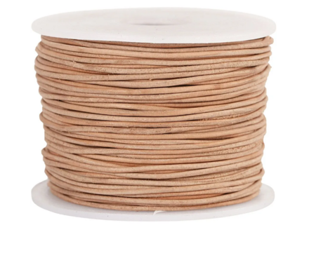 Leerkoord, beige, dikte 1 mm, 50 m