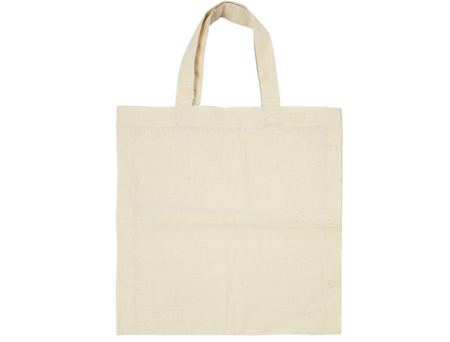 Katoenen tas licht naturel &ndash; 27,5x30 cm &ndash; 5 stuks