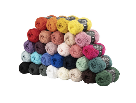 Katoengaren, diverse kleuren, afm 8/4, L: 170 m, 30x50 gr/ 1 doos