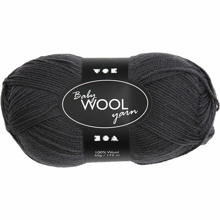 Baby garen donkergrijs &ndash; Babywol &ndash; Merino wol baby &ndash; Baby garen breien &ndash; Baby garen haken &ndash; 172 m &ndash; 50 g