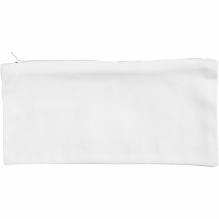 Katoenen Etui &ndash; Blanco Etui &ndash; Etui Bedrukken &ndash; Etui Schilderen &ndash; Etui Textielverf &ndash; Wit &ndash; 11x23 Cm