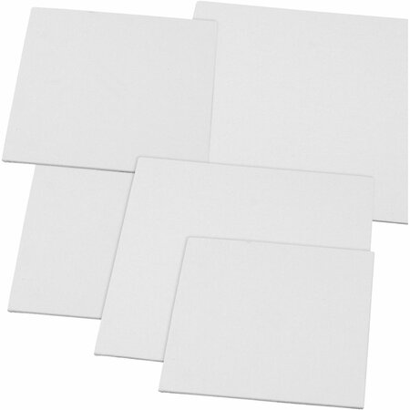 Canvas panelen | Schilderpanelen set | Canvasbord set | Wit canvas paneel | 15x15 en 20x20 cm | 3 mm | 280 gram | 80 stuks