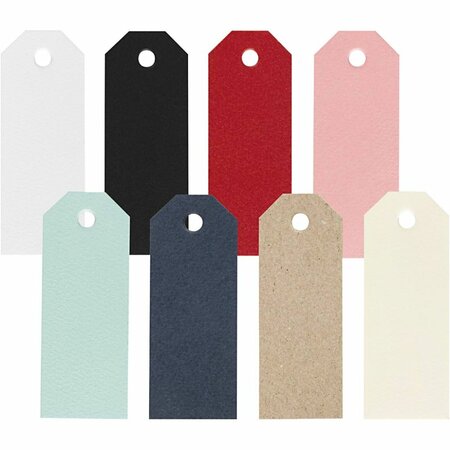 Cadeaulabels 3x8 Cm &ndash; Gekleurde Kartonnen Labels &ndash; Happy Moments Cadeaulabels &ndash; Manilla Labels &ndash; 16x20 Stuks