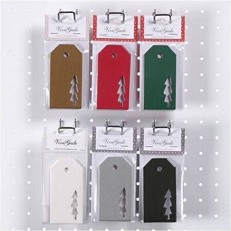 Cadeaulabels Kerstboom &ndash; Kartonnen Cadeaulabels &ndash; Glanzende Labels &ndash; Kerstlabels &ndash; 5x10 Cm