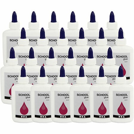 Schoollijm set &ndash; Witte lijm papier & hout &ndash; 24x100 ml