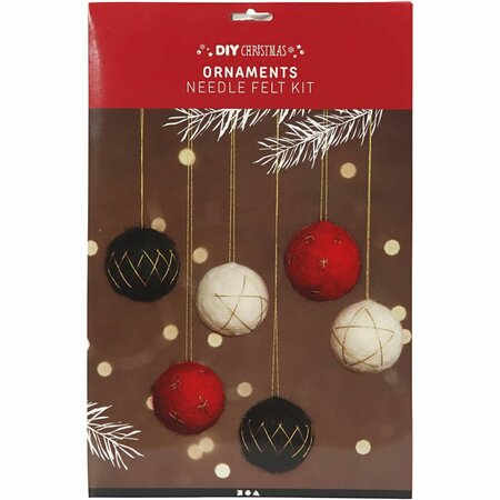 Kerstballen, d 6 cm, 6 stuk/ 1 doos