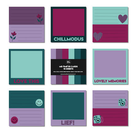 Set van 10 polaroid/schrijfkaartjes | Me-Time'25