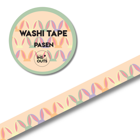 Brede Washi Tape | Decoratieve tape | Konijnen Oortjes | Pasen '26