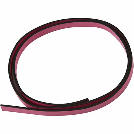 Band van Imitatie Leer, B: 10 mm, dikte 3 mm, roze, 1 m/ 1 doos