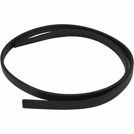 Band van Imitatie Leer, B: 10 mm, dikte 3 mm, zwart, 1 m/ 1 doos