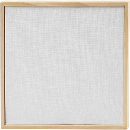 Canvas paneel met lijst, afm 15,8x15,8 cm, 280 gr, wit, 1 stuk