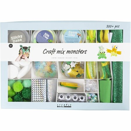 Creatieve box, Monsters, diverse kleuren, 1 doos