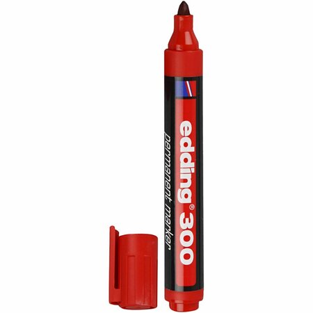 Edding 300 Marker, lijndikte 1,5-3 mm, rood, 1 stuk
