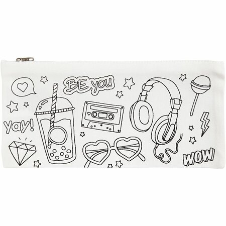 Etui, afm 11x23 cm, 210 gr, wit, 1 stuk