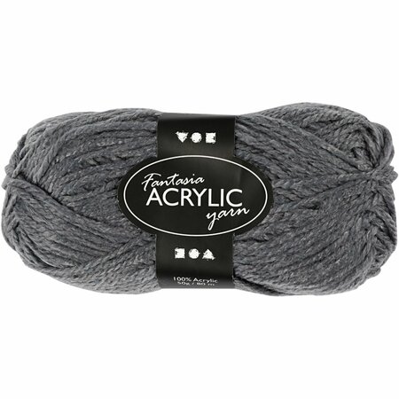 Acrylgaren | Fantasia | Grijs | 3-draads | Haakgaren acryl | Breigaren acryl | 80 m | 50 g | 1 bol