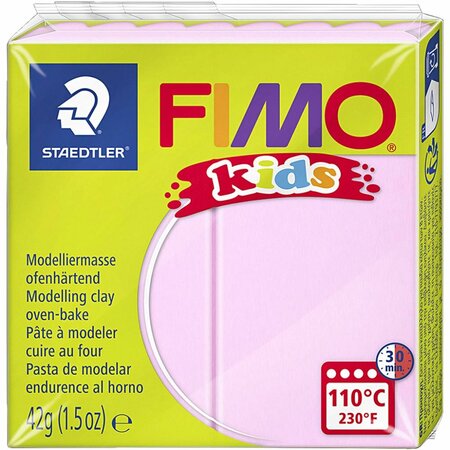 Boetseerklei Roze | FIMO Kids Klei | Afbak Klei Kinderen | Kinderklei | DIY Klei | Roze | 42 Gram | 1 Stuk