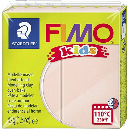 Boetseerklei Licht Beige | FIMO Kids Klei | Afbak Klei Kinderen | Kinderklei | DIY Klei | Licht Beige | 42 Gram | 1 Stuk