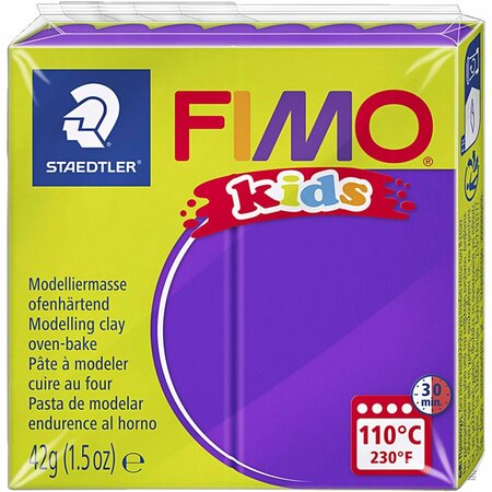 Boetseerklei Paars | FIMO Kids Klei | Afbak Klei Kinderen | Kinderklei | DIY Klei | Paars | 42 Gram | 1 Stuk