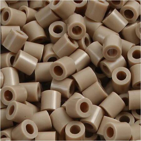 Foto kralen, afm 5x5 mm, gatgrootte 2,5 mm, medium, beige (6), 1100 stuk/ 1 doos