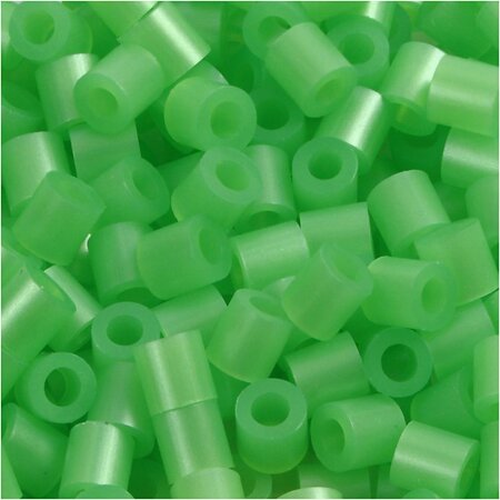 Foto kralen, afm 5x5 mm, gatgrootte 2,5 mm, medium, groen parelmoer (22), 1100 stuk/ 1 doos