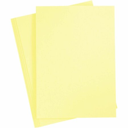 Geel Karton A4 180 Grams | Hobbykarton | Geel Knutselkarton | Geel Papier 21x29,7 cm | 20 Vellen