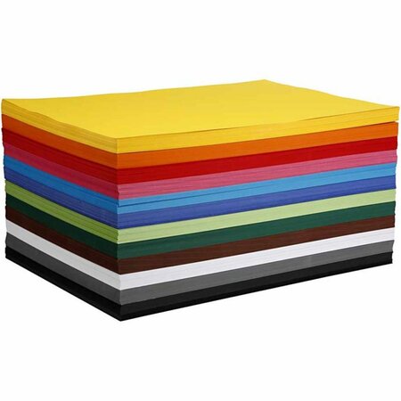 Verschillende Kleuren Karton A2 180 Grams | Hobbykarton | Assorti Knutselkarton | Gekleurd Papier 42x59,4 cm | 120 Vellen