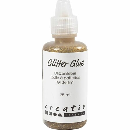 Glitterlijm, goud, 25 ml/ 1 fles