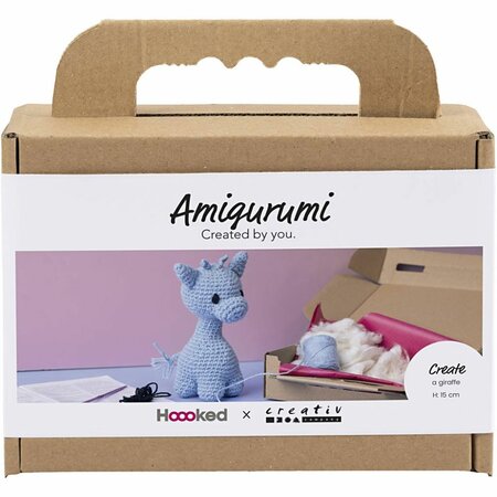 Hobbyset Amigurumi, Giraf, lichtblauw, 1 doos