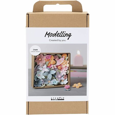 Hobbyset Boetseren, Bloemen, pastelkleuren, 1 doos