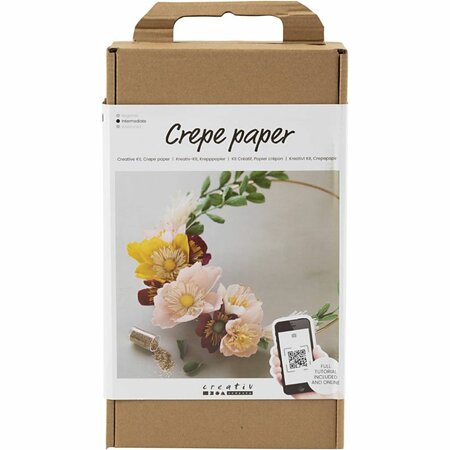 Hobbyset Cr&ecirc;pepapier, Krans, Cr&ecirc;pe-verhouding: 180%, 1 doos